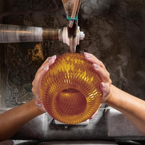 RÜCKL váza Metamorphosis 30 cm amber