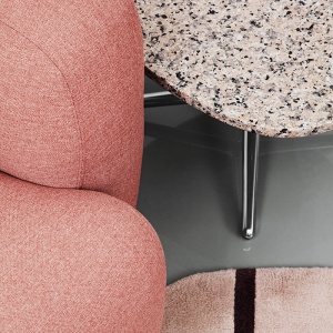 NORMANN COPENHAGEN stolek Era malý černý/růžový