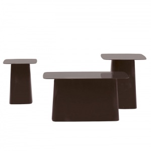 VITRA stolek Metal Side Table střední čokoládový
