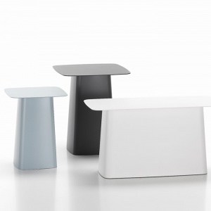 VITRA stolek Metal Side Table Outdoor malý ledově šedý