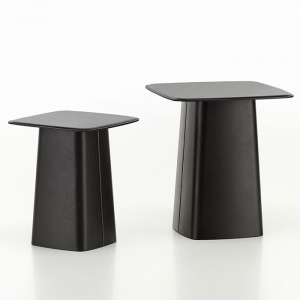 VITRA stolek Leather Side Table malý černý
