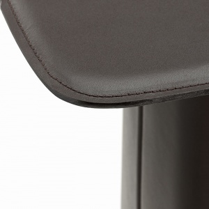 VITRA stolek Leather Side Table malý čokoládový