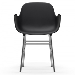 NORMANN COPENHAGEN židle Form Chrome s područkami černá