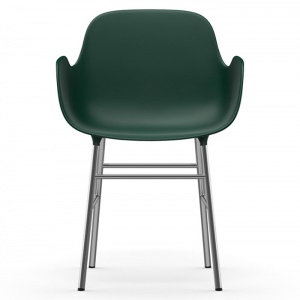 NORMANN COPENHAGEN židle Form Chrome s područkami zelená