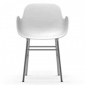 NORMANN COPENHAGEN židle Form Chrome s područkami bílá