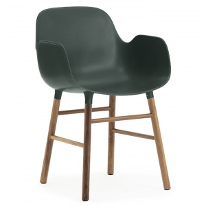 NORMANN COPENHAGEN židle Form Wood s područkami zelená