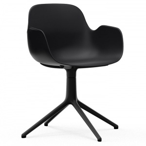 NORMANN COPENHAGEN židle Form Swivel s područkami černá
