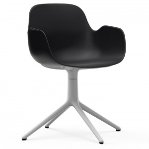 NORMANN COPENHAGEN židle Form Swivel s područkami černá