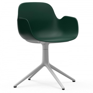 NORMANN COPENHAGEN židle Form Swivel s područkami zelená