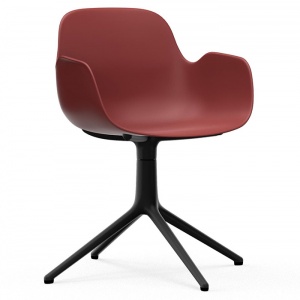 NORMANN COPENHAGEN židle Form Swivel s područkami červená