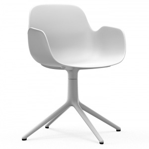 NORMANN COPENHAGEN židle Form Swivel s područkami bílá