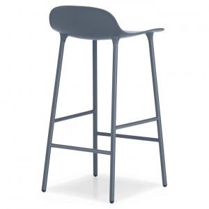 NORMANN COPENHAGEN barová židle Form Steel modrá