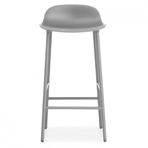 NORMANN COPENHAGEN barová židle Form Steel šedá