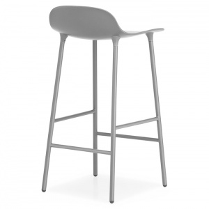 NORMANN COPENHAGEN barová židle Form Steel šedá