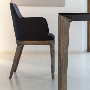 BONTEMPI CASA židle Margot s područkami dřevo