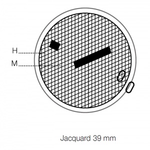 NAVA hodinky Jacquard černé kovový pásek