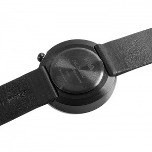 NAVA hodinky Jacquard černé kožený pásek