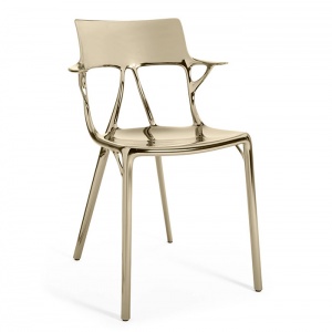 KARTELL židle A.I. Chair Metal bronzová