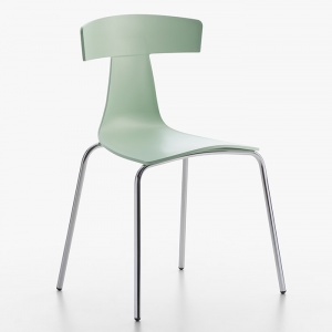 PLANK židle Remo plast/ocel světle zelená