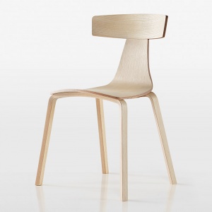 PLANK židle Remo dřevo/dřevo černá