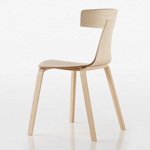 PLANK židle Remo dřevo/dřevo černá