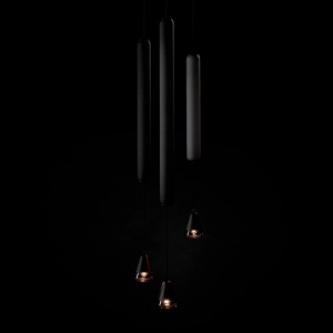 BROKIS závěsné svítidlo Puro Single vertical malé černé