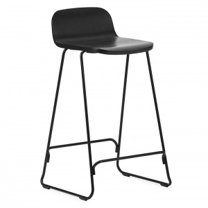 NORMANN COPENHAGEN barová židle Just Chair s opěradlem černá