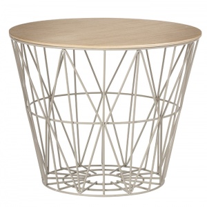 FERM LIVING deska stolku Wire Basket Top velká světlá