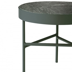 FERM LIVING stolek Marble Table malý zelený