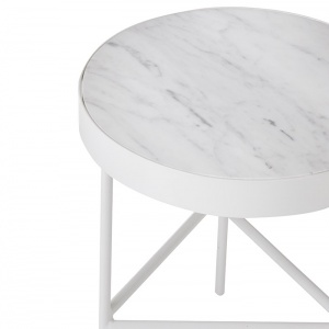 FERM LIVING stolek Marble Table střední bílý