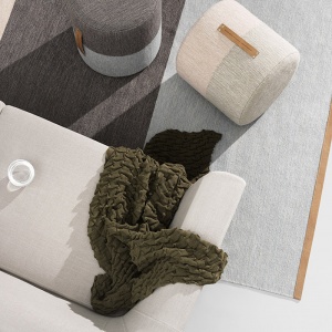 DESIGN HOUSE STOCKHOLM pléd Curly Throw antracitový