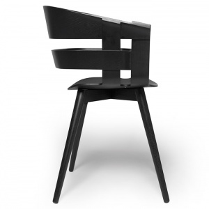 DESIGN HOUSE STOCKHOLM židle Wick chair s dřevěným podnožím černá