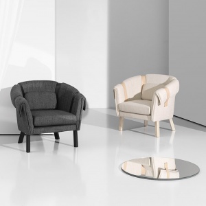 DESIGN HOUSE STOCKHOLM křeslo Ram easy chair tmavě šedé