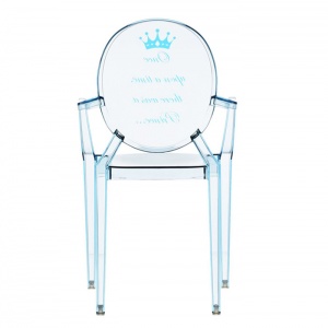 KARTELL židlička Lou Lou Ghost modrá/princ