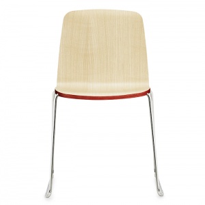 NORMANN COPENHAGEN židle Just Chair ocel přírodní/červená