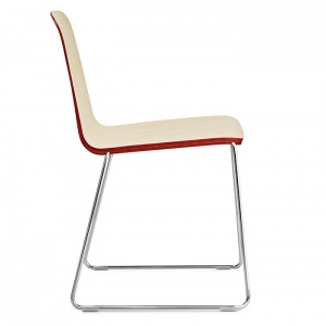 NORMANN COPENHAGEN židle Just Chair ocel přírodní/červená