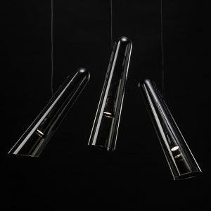 BROKIS závěsné svítidlo Flutes 30 kouřově šedé