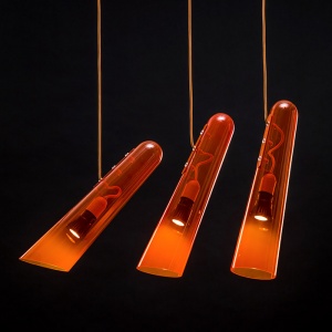 BROKIS závěsné svítidlo Flutes 15 oranžové
