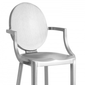 EMECO barová židle s područkami Kong nízká matná