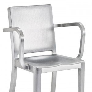 EMECO barová židle s područkami Hudson nízká matná