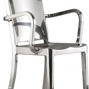 EMECO židle s područkami Hudson lesklá