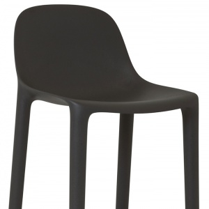 EMECO barová židle Broom nízká tmavě šedá