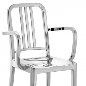 EMECO židle s područkami 1006 Navy Chair lesklá