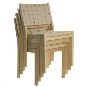 ARTEK židle Chair 611 bílá/přírodní