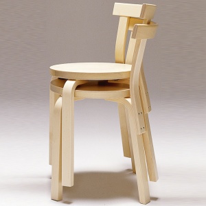 ARTEK židle Chair 68 černá/přírodní