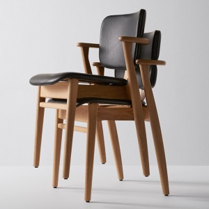 ARTEK židle Domus polstrovaná přírodní/černá