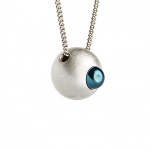 DANA BEZDĚKOVÁ náhrdelník Kulička s černomodrou perlou