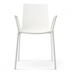 WIESNER-HAGER židle Macao bílá s područkami