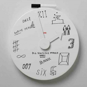 ALESSI nástěnné hodiny Blank wall clock bílé