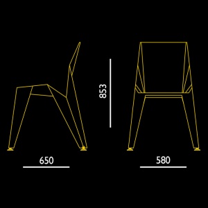 NOVAGUE židle EDGE žlutá